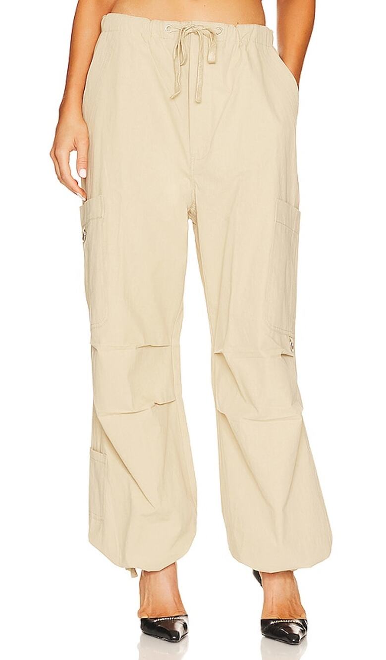 By.Dyln Relaxed Light Khaki Lexi Cargo Pants Size L